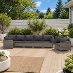 Concise 8 Piece Garden Lounge Set for Outdoor Relaxation