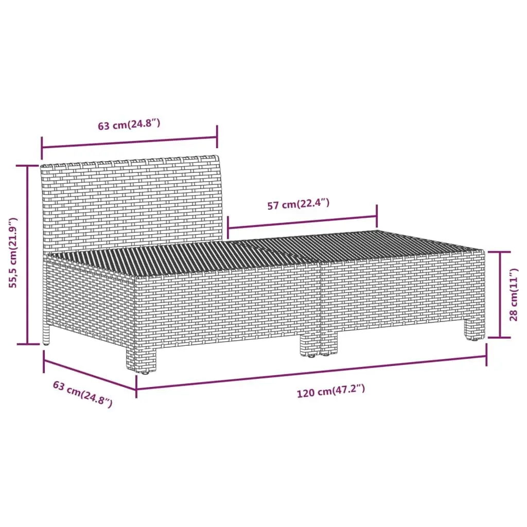 Garden Lounge Set 8 Piece Outdoor Furniture Grey Poly Rattan with Cushions