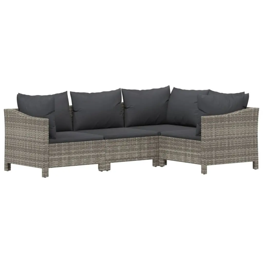 Garden Lounge Set 8 Piece Outdoor Furniture Patio Seating Grey with Cushions