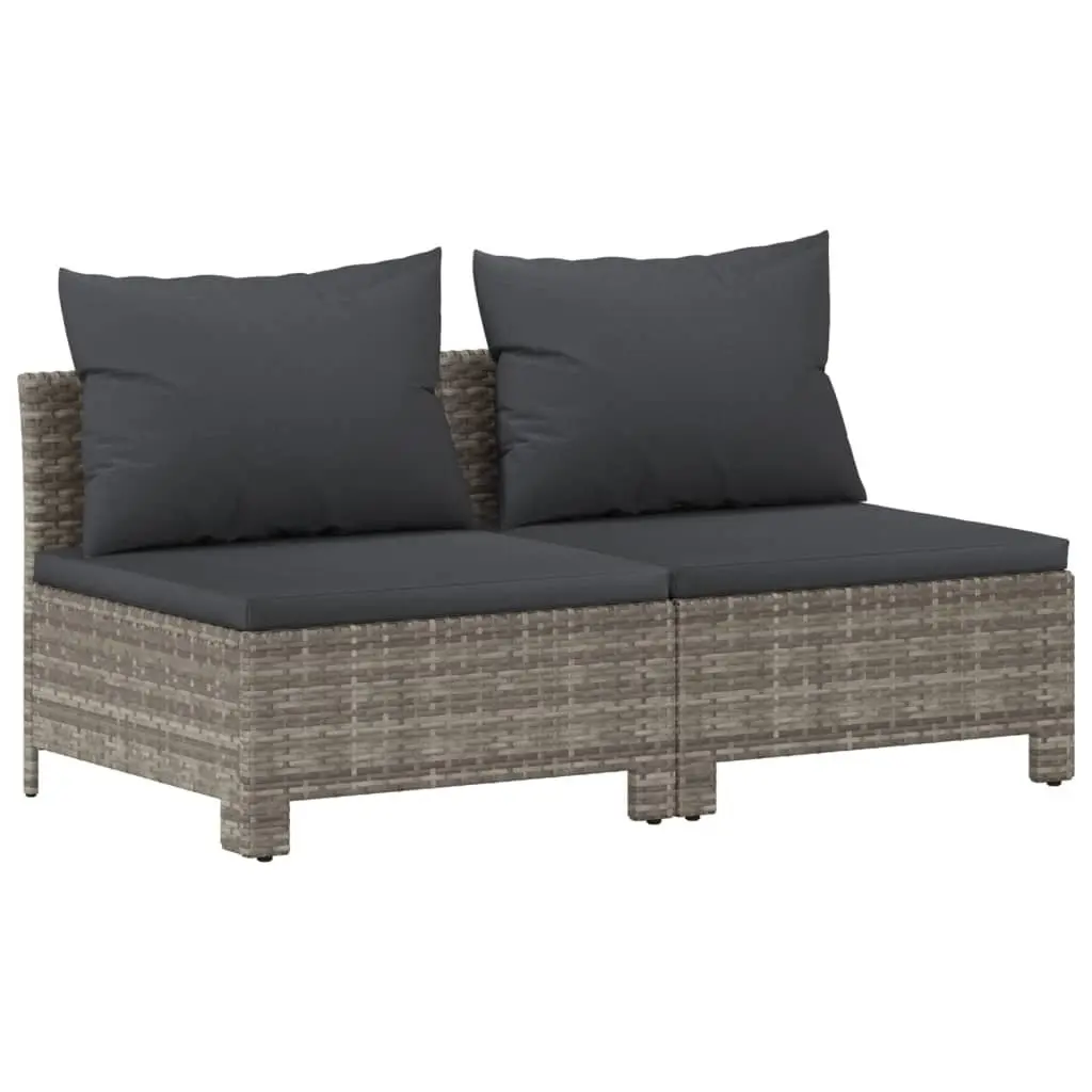 Garden Lounge Set 8 Piece Outdoor Furniture Patio Seating Grey with Cushions