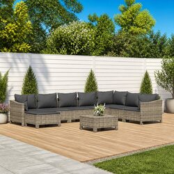 Compact and Durable 9 Piece Modular Sofa Set