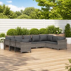 Concise 9 Piece Modular Garden Lounge Set