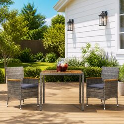 Compact and Stylish 3 Piece Garden Dining Set