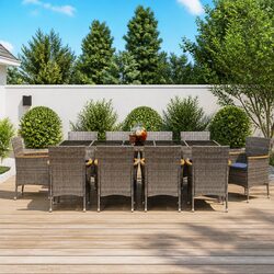 Compact 11 Piece Outdoor Dining Set – Perfect for Gatherings