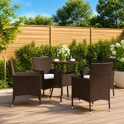 Compact 5 Piece Outdoor Bistro Set