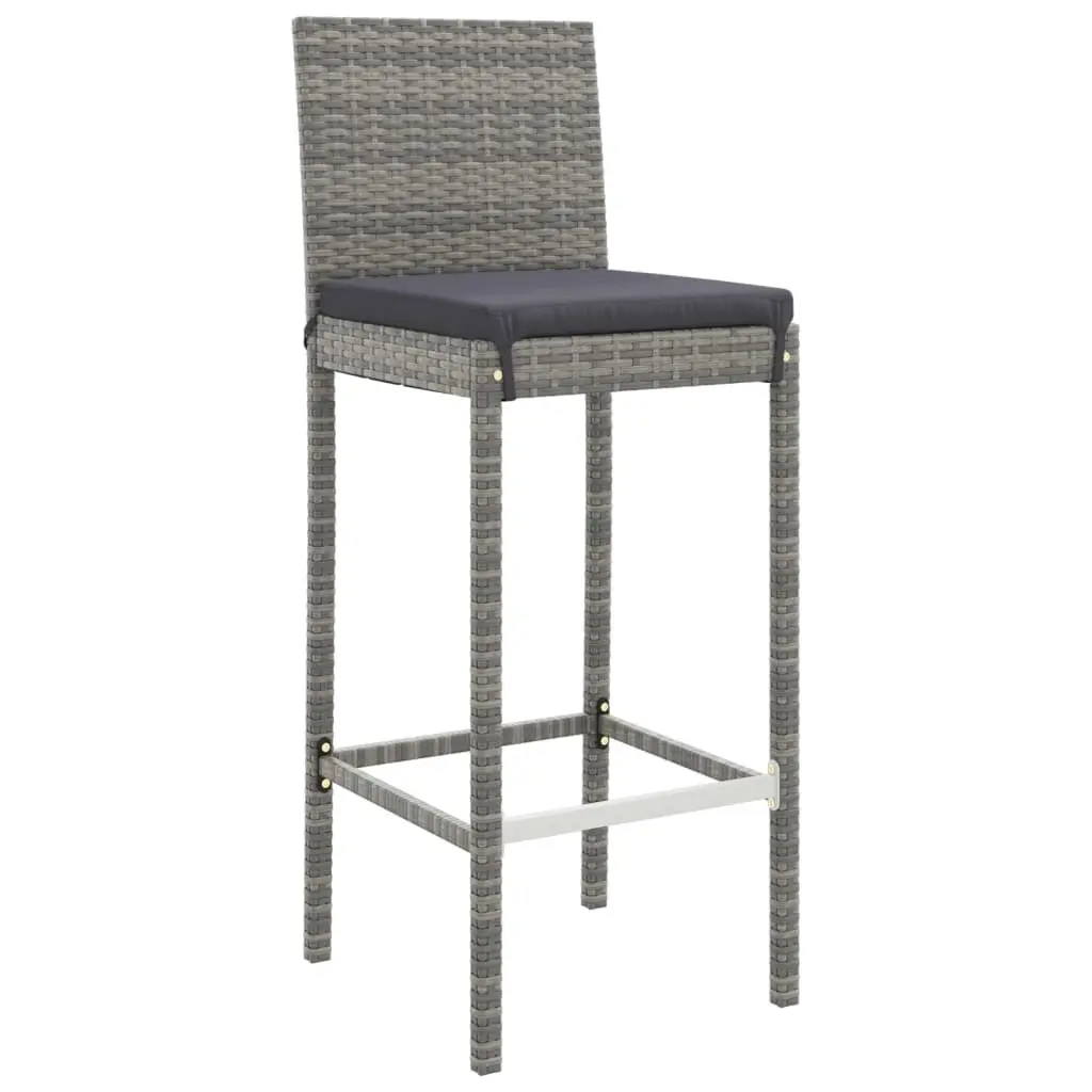 9 Piece Outdoor Bar Set in Grey