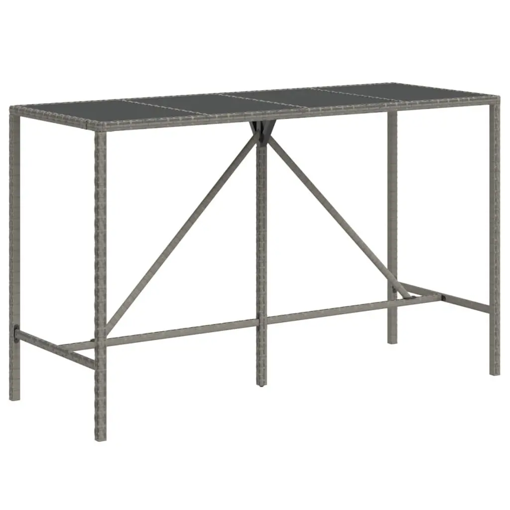 9 Piece Outdoor Bar Set in Grey