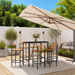 Enjoy Your Outdoor Space with Our 7 Piece Bar Set
