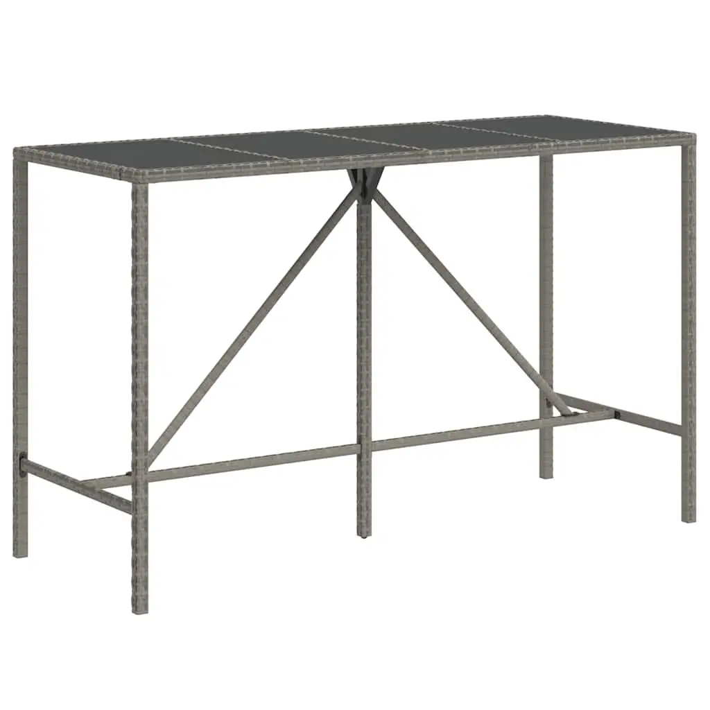 11 Piece Grey Garden Bar Set for Outdoor Use