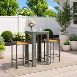 Compact and Durable 3-Piece Garden Bar Set
