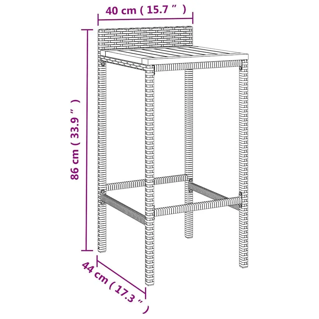 3-Piece Garden Bar Set