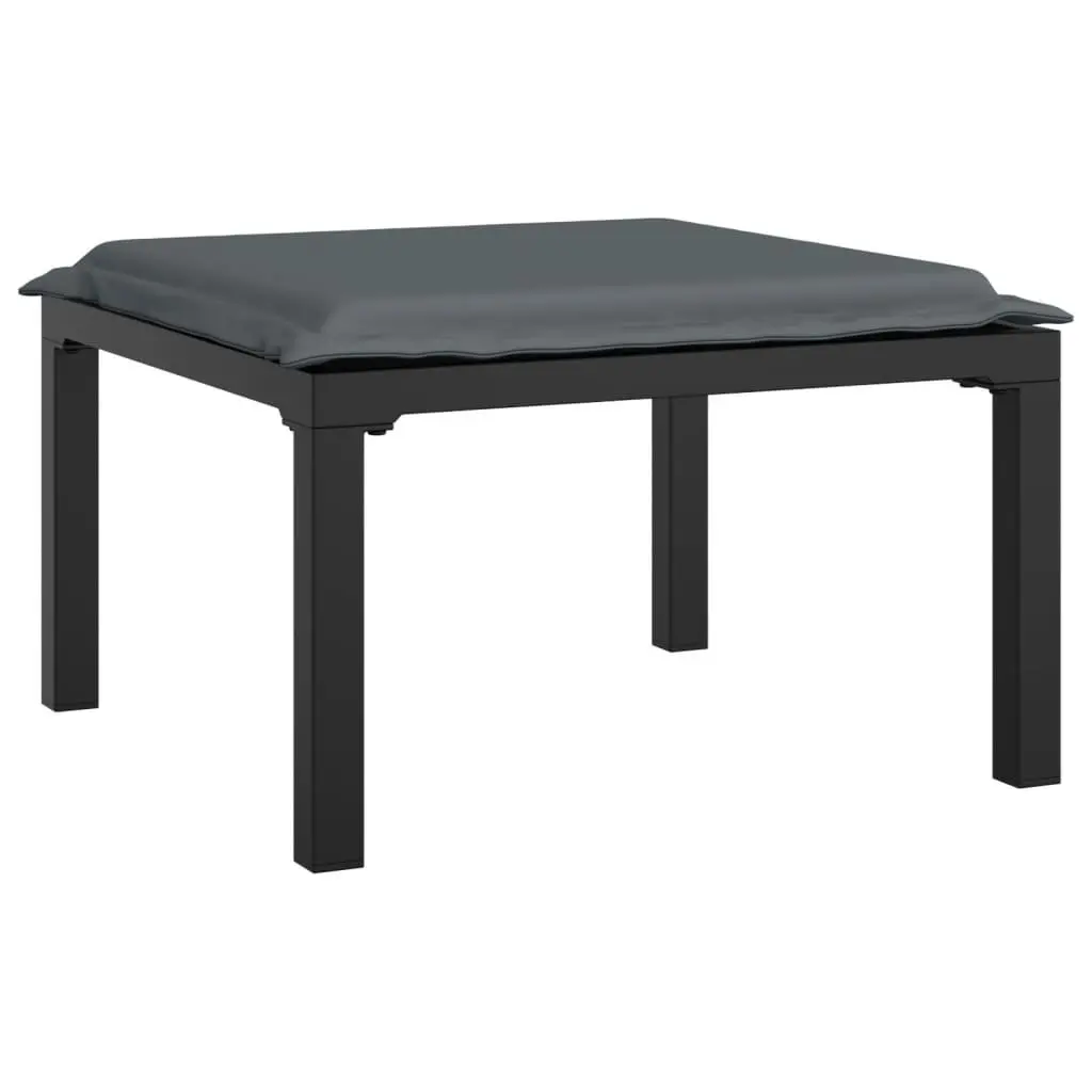 5 Piece Outdoor Garden Lounge Set Black Grey Poly Rattan Patio Furniture
