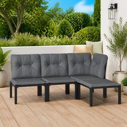 Garden Lounge Set 4 Piece Outdoor Furniture Patio Rattan Sofa Relaxation
