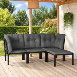 Compact and Stylish 4 Piece Garden Lounge Set