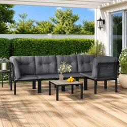 Compact and Stylish 6-Piece Garden Lounge Set