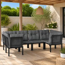 Compact and Stylish 6 Piece Garden Lounge Set