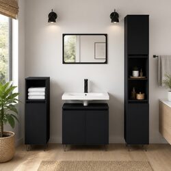 Compact and Durable 3 Piece Bathroom Cabinet Set