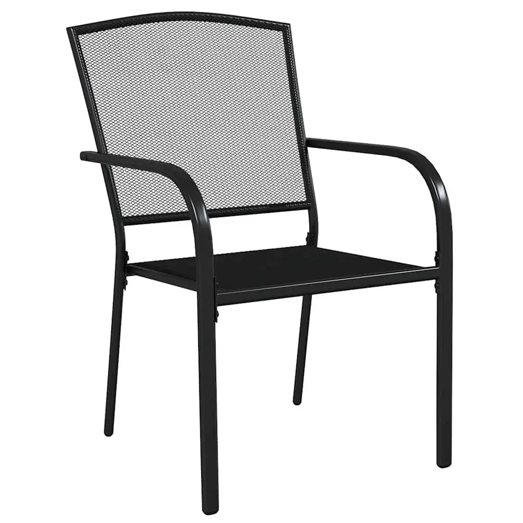 Garden Dining Set Anthracite 5 Piece Steel Frame Outdoor Furniture