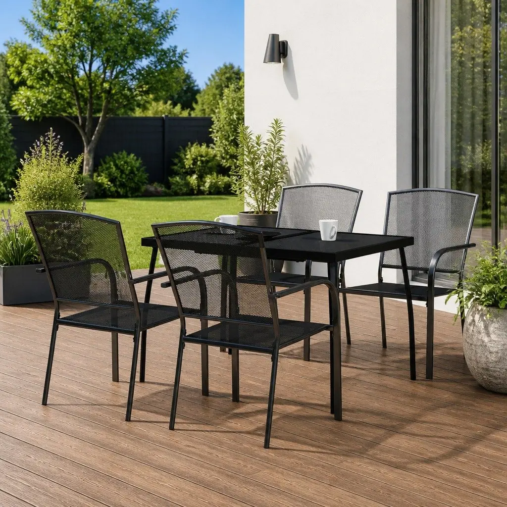 5-Piece Outdoor Dining Set in Anthracite