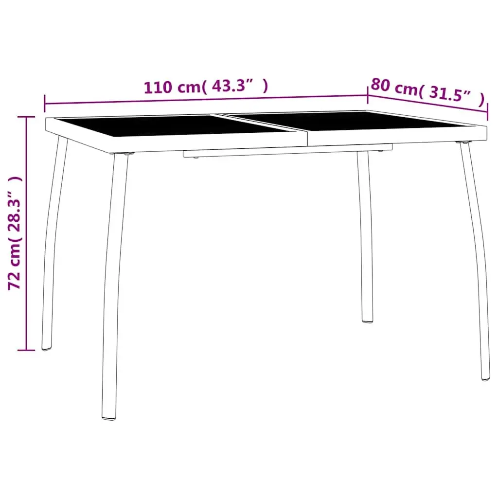 5-Piece Outdoor Dining Set in Anthracite