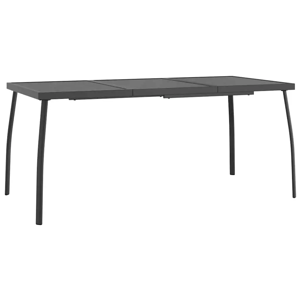 Outdoor Dining Set 5 Piece Garden Table Chairs Steel Anthracite Patio Furniture