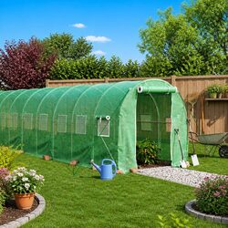 Compact 48m² Greenhouse with Sturdy Steel Frame