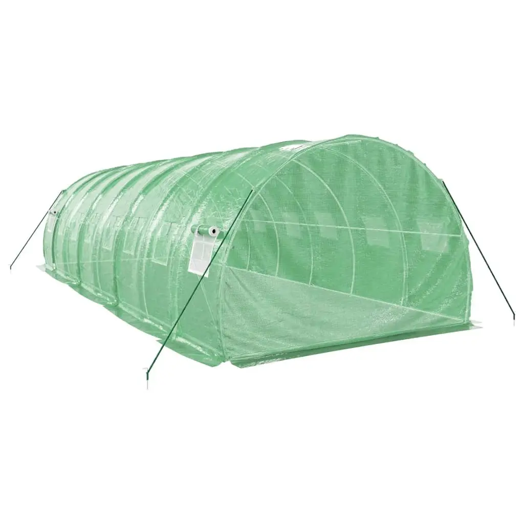 Greenhouse Green 8x3x2 m Steel Frame PE Cover Durable Outdoor Plant House