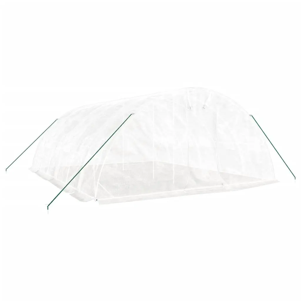 Greenhouse White 30 m² Steel Frame Outdoor Grow Shelter