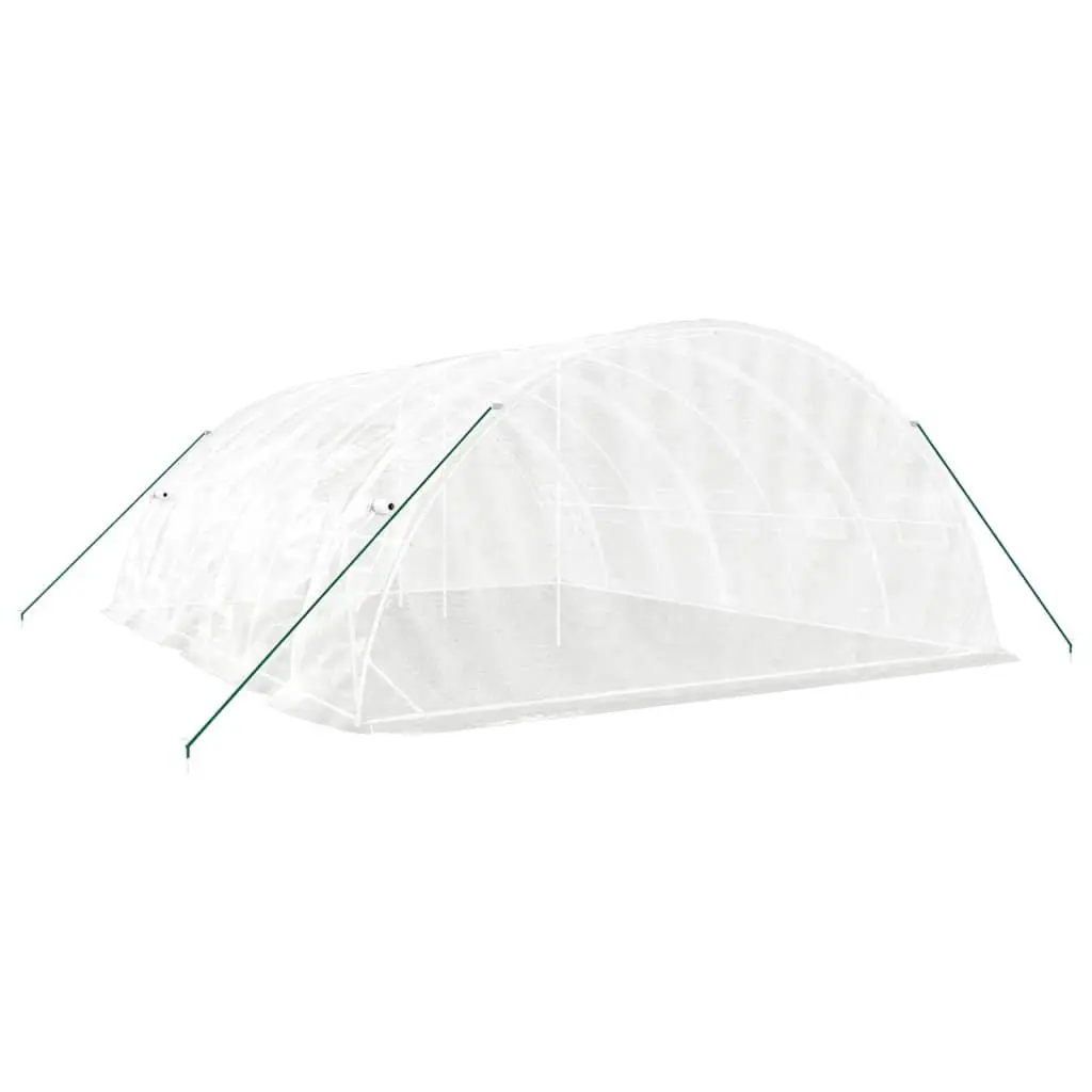 Greenhouse White 30 m² Steel Frame Outdoor Grow Shelter
