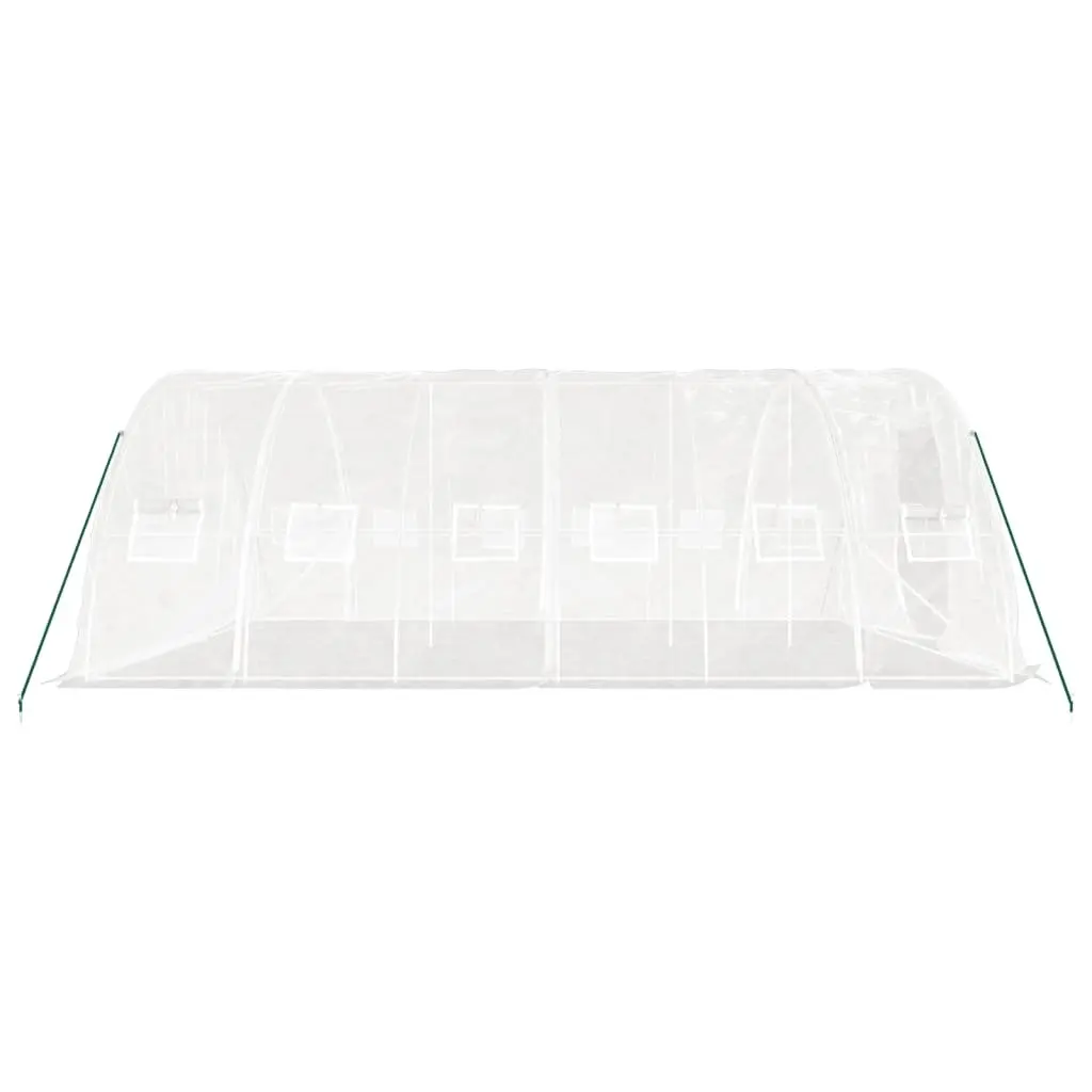 Greenhouse White 30 m² Steel Frame Outdoor Grow Shelter