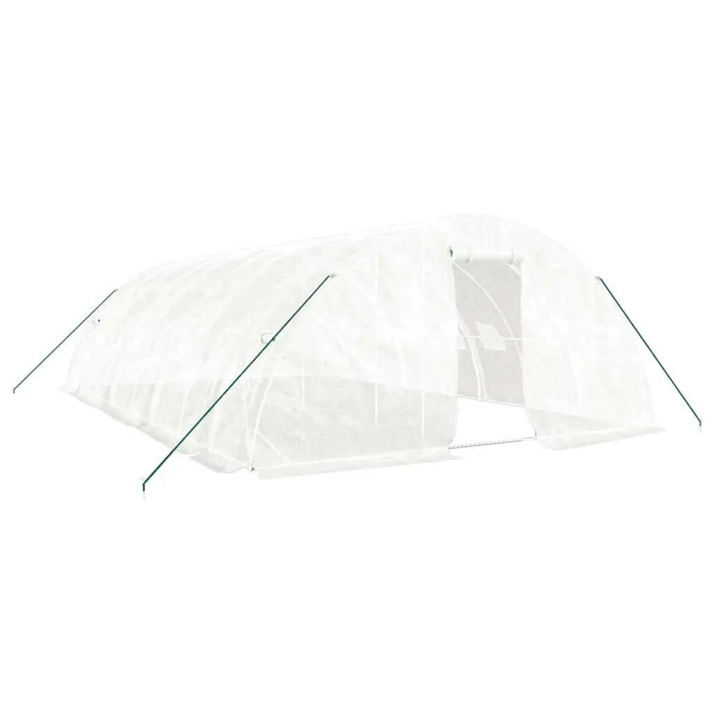 Greenhouse White 8x5x2.3 m Steel Frame Portable UV-resistant Weather-resistant