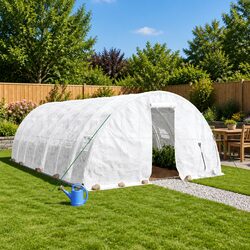 Compact and Efficient 80m² Greenhouse for All Seasons