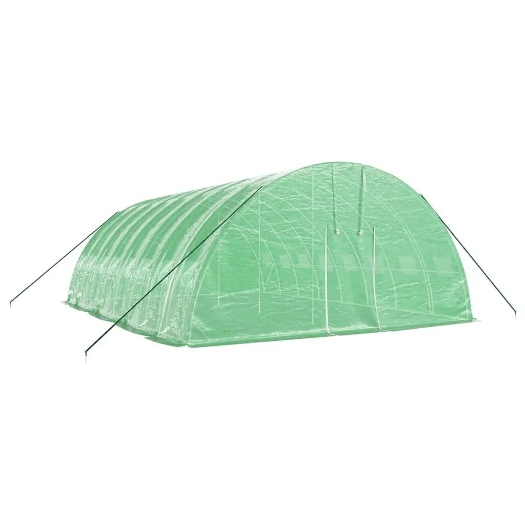 Greenhouse Green 8x6x2.85m PE Cover Steel Frame Durable Outdoor Plant House