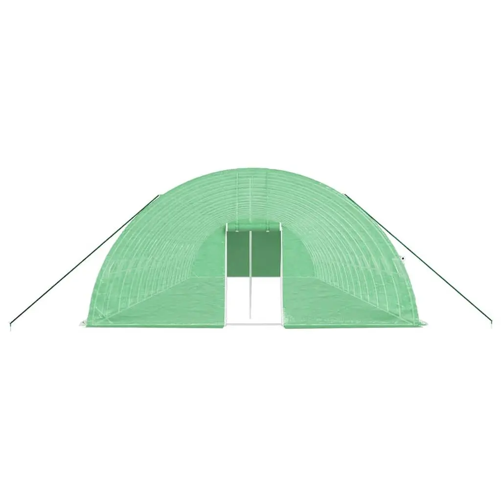 Greenhouse Green 16x6x2.85m Steel Frame PE Cover Durable Weather Resistant Garden Plant House