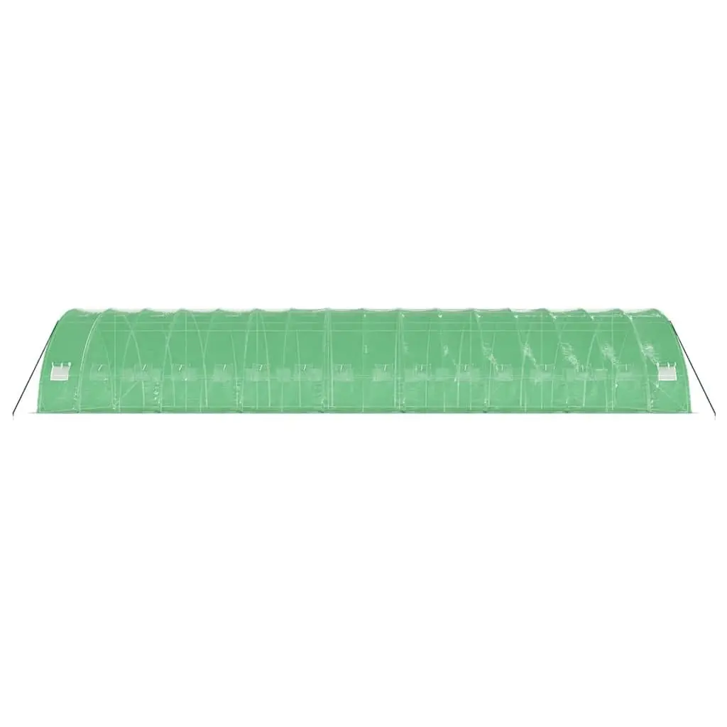 Greenhouse Green 16x6x2.85m Steel Frame PE Cover Durable Weather Resistant Garden Plant House
