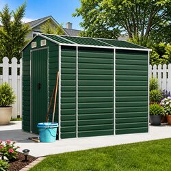 Compact Green Garden Shed 191x215x198 cm for Your Space