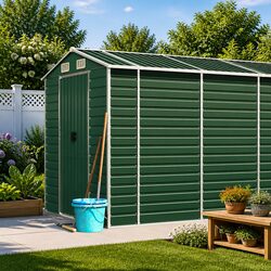 Compact Green Garden Shed for Your Outdoor Needs