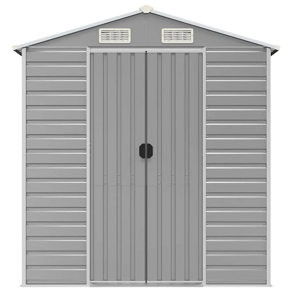Garden Shed Grey Galvanised Steel 191x300x198cm Outdoor Storage Tool House
