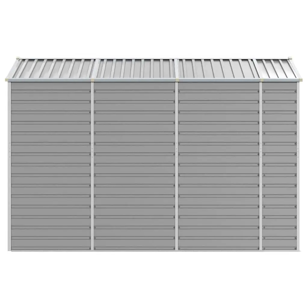 Garden Shed Grey Galvanised Steel 191x300x198cm Outdoor Storage Tool House