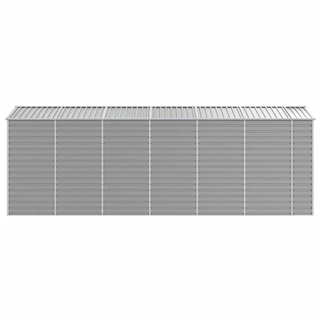 Garden Shed Grey Outdoor Storage Galvanised Steel Tool House Backyard