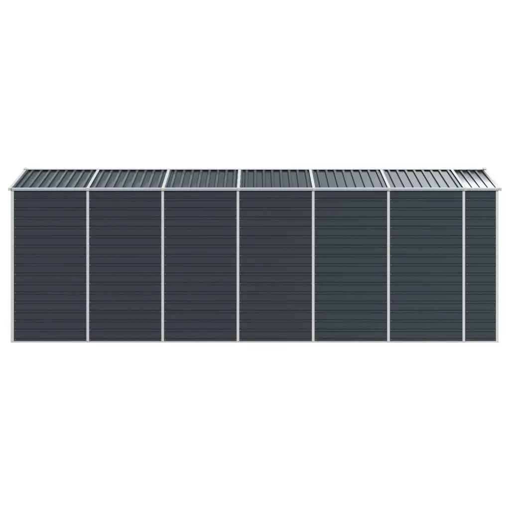 Garden Shed Anthracite Galvanised Steel Outdoor Storage Tool House 191 x 555 x 198 cm