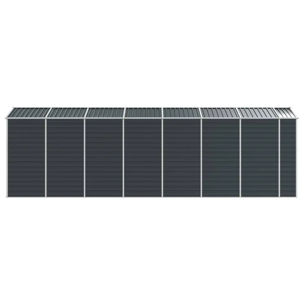 Garden Shed Anthracite 191x640x198cm Galvanised Steel Outdoor Storage Tool House