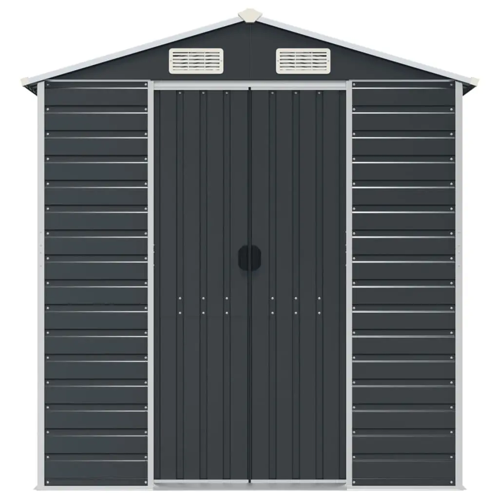 Garden Shed Anthracite 191x980x198cm Galvanised Steel Outdoor Storage Tool House