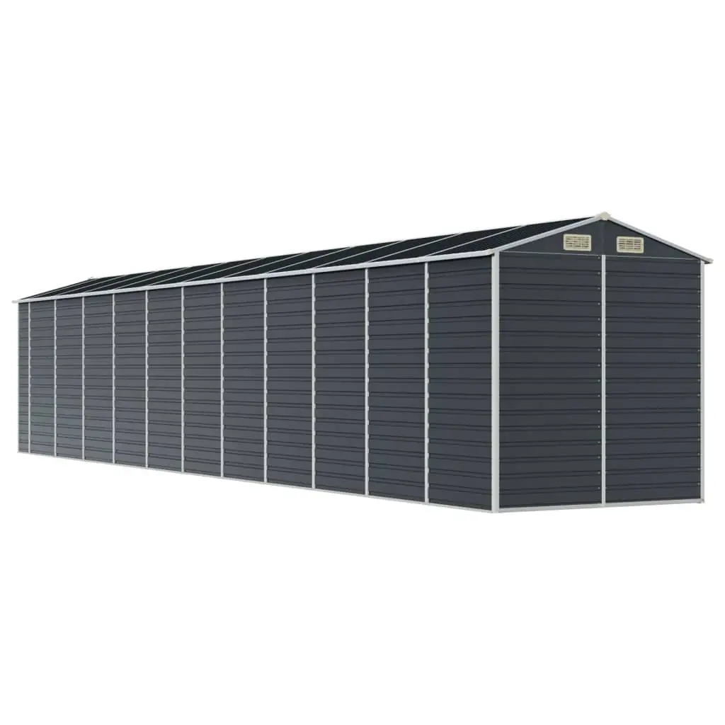 Garden Shed Anthracite 191x980x198cm Galvanised Steel Outdoor Storage Tool House