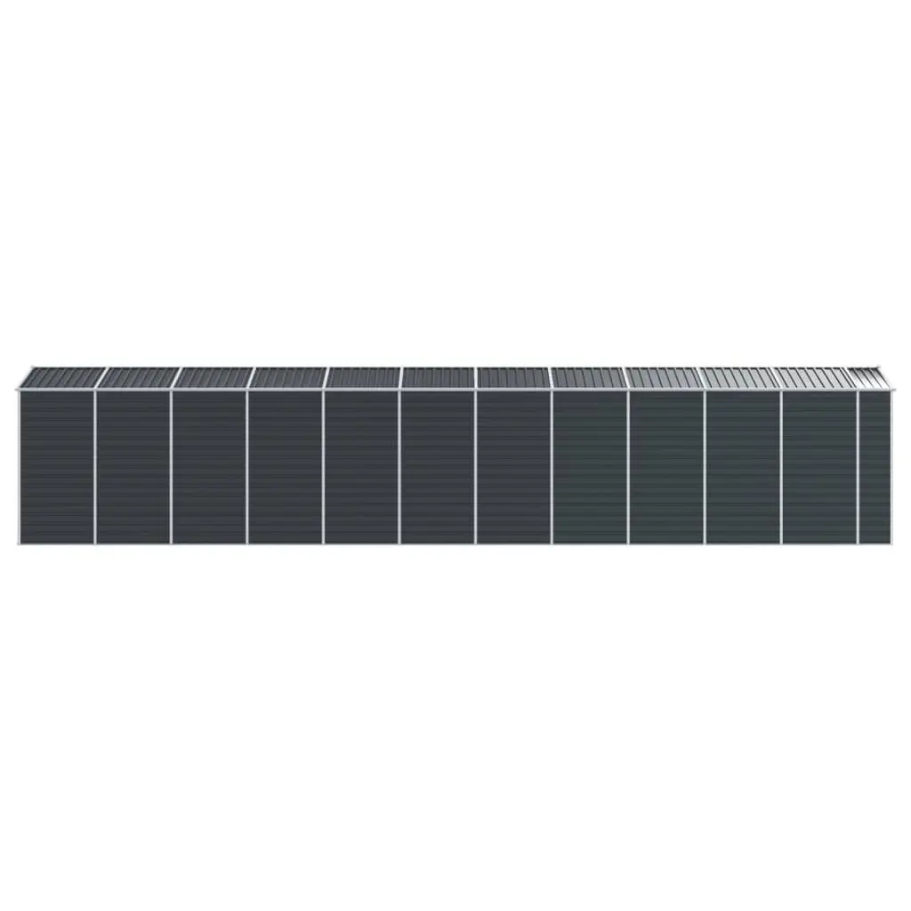 Garden Shed Anthracite 191x980x198cm Galvanised Steel Outdoor Storage Tool House