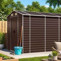Brown Garden Shed with Ample Storage Space