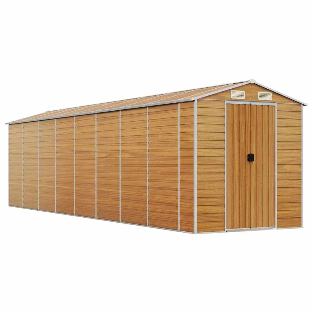 Garden Shed Storage Outdoor Brown Metal Tool House Galvanised Steel