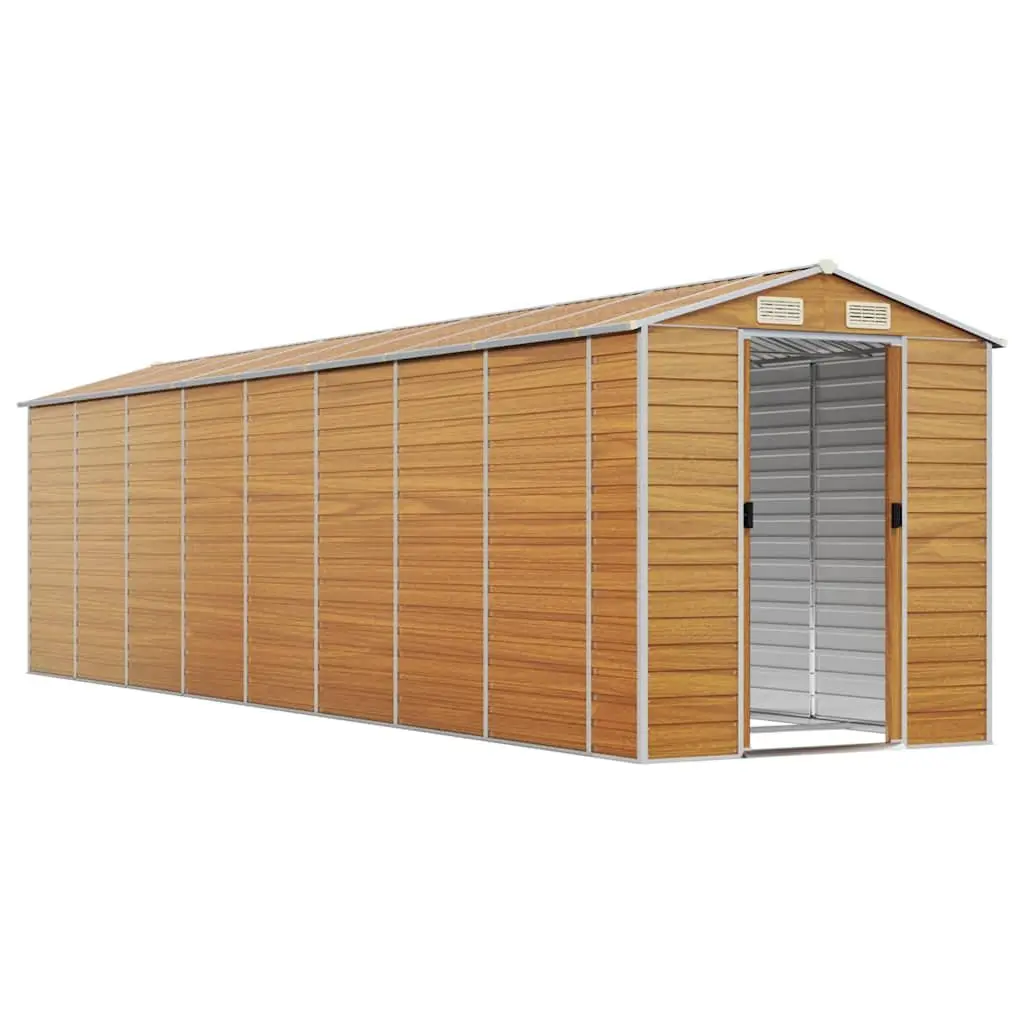 Garden Shed Storage Outdoor Brown Metal Tool House Galvanised Steel