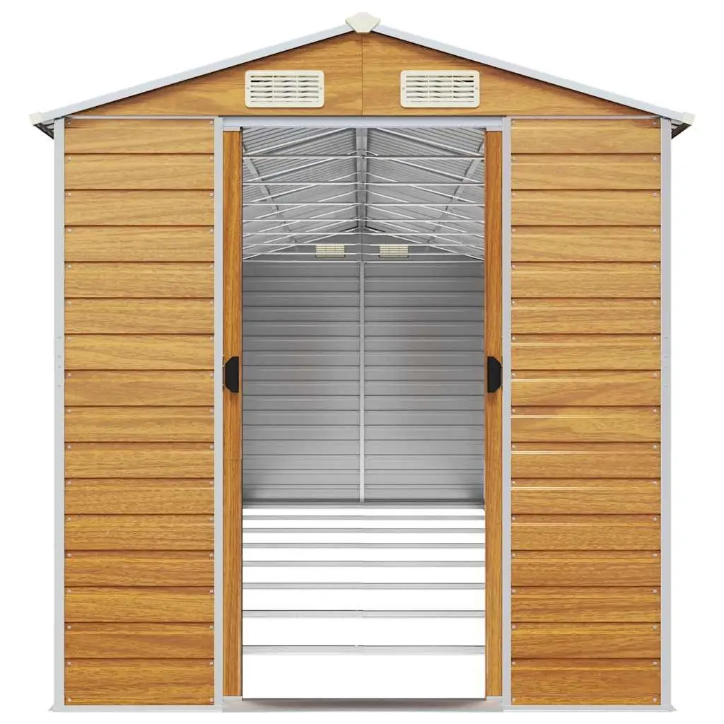 Garden Shed Storage Outdoor Brown Metal Tool House Galvanised Steel