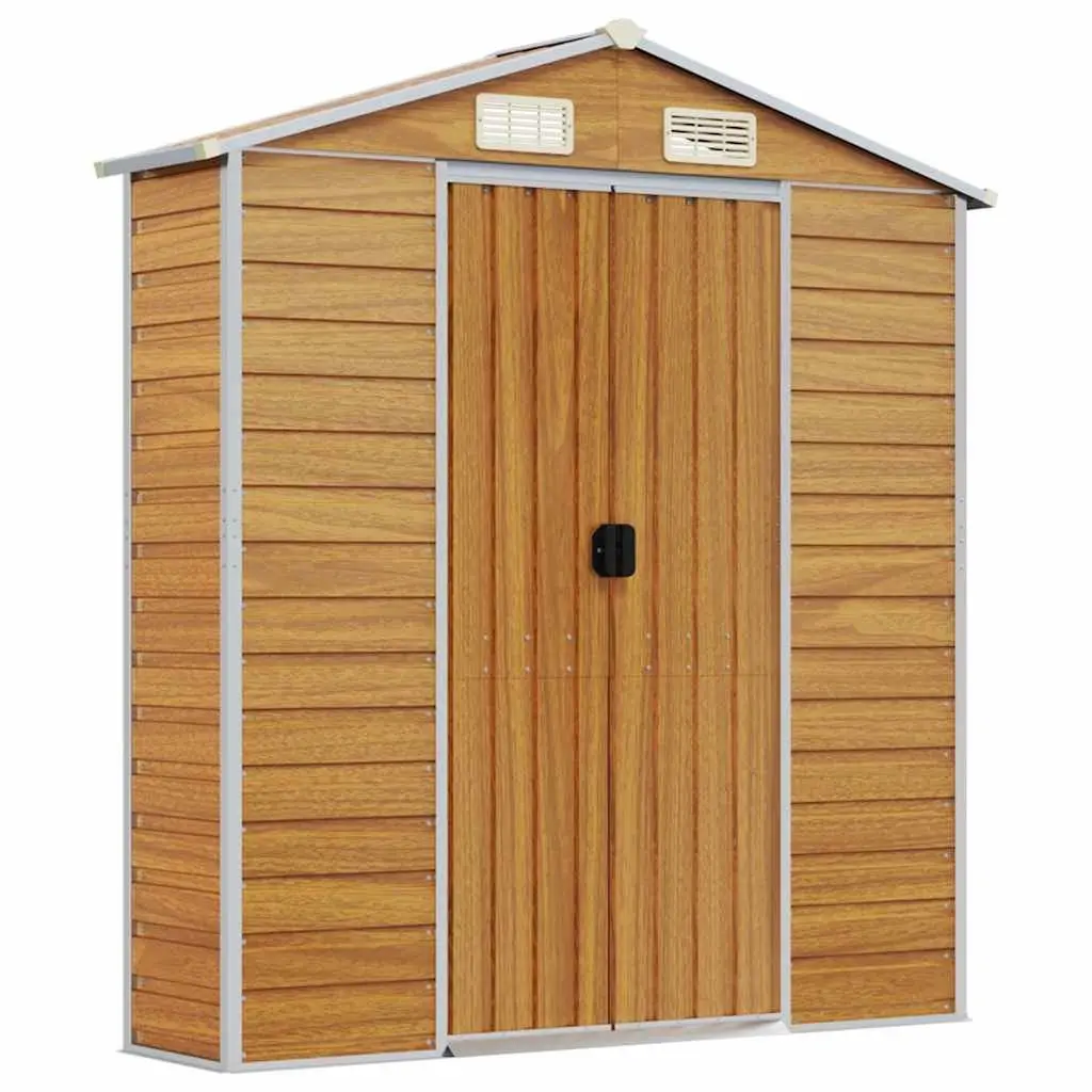 Garden Shed Storage Outdoor Brown Metal Tool House Galvanised Steel
